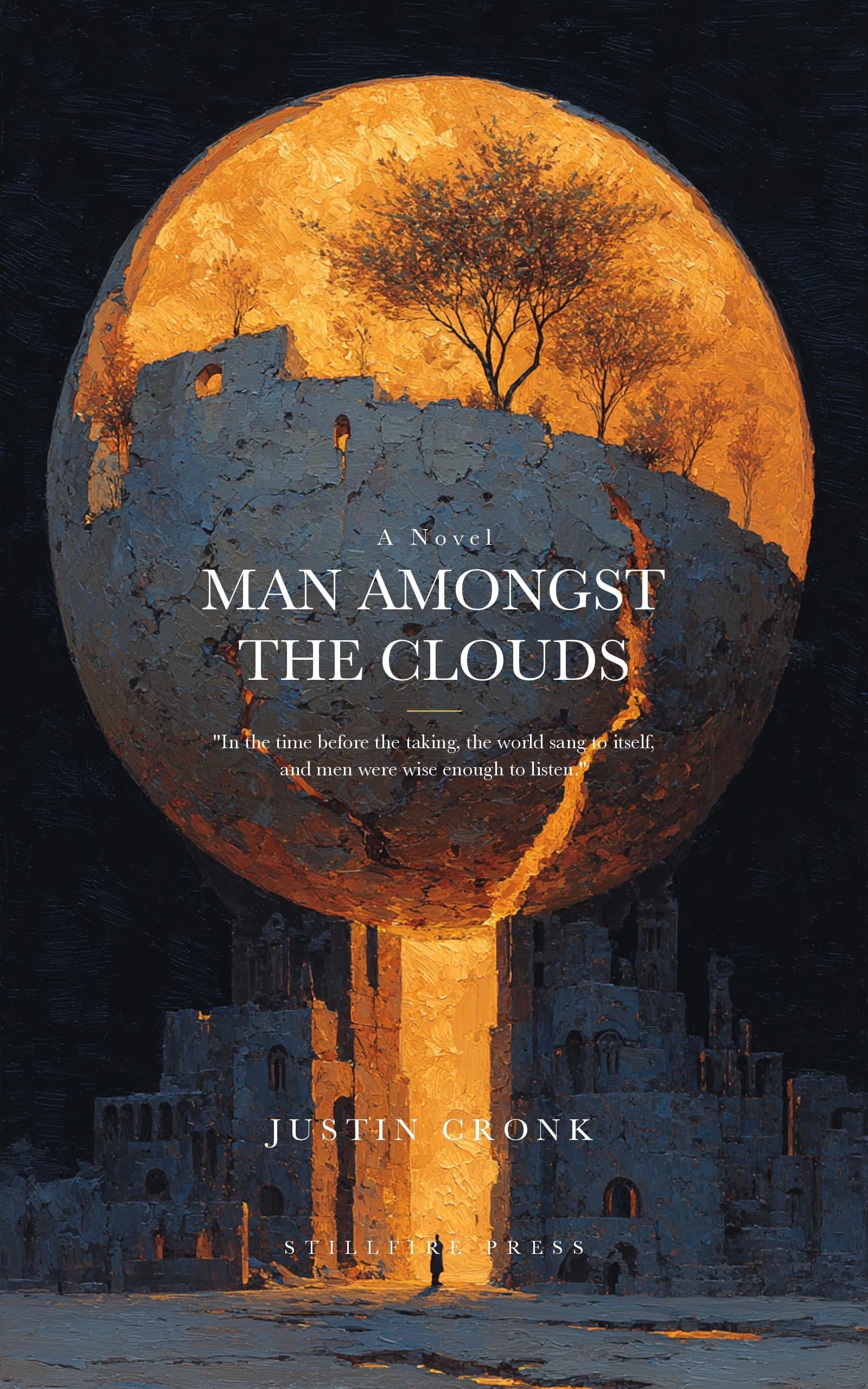 Man Amongst the Clouds — book cover by Justin Cronk